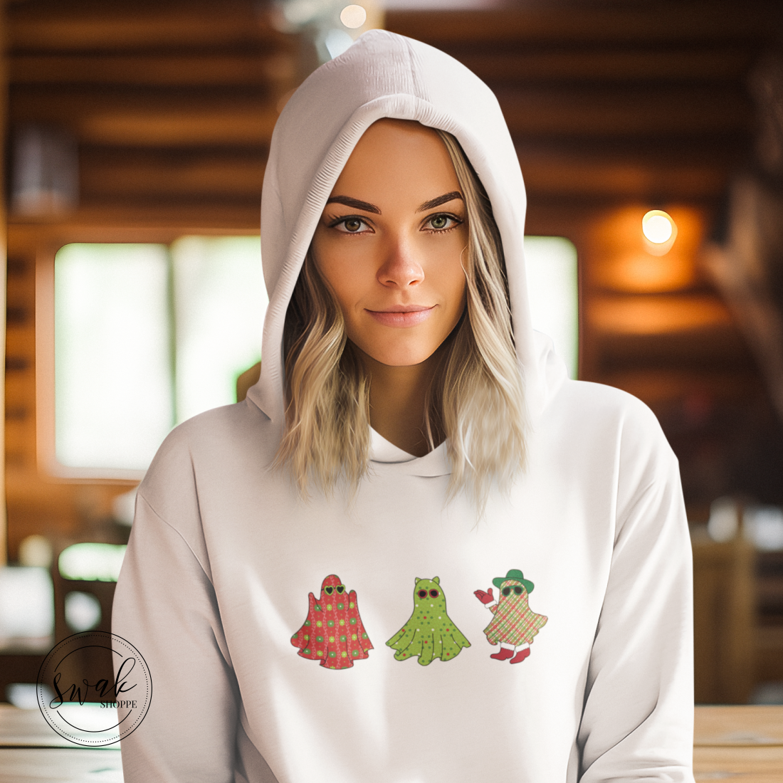 Holiday Festive Ghosts Unisex Hoodie