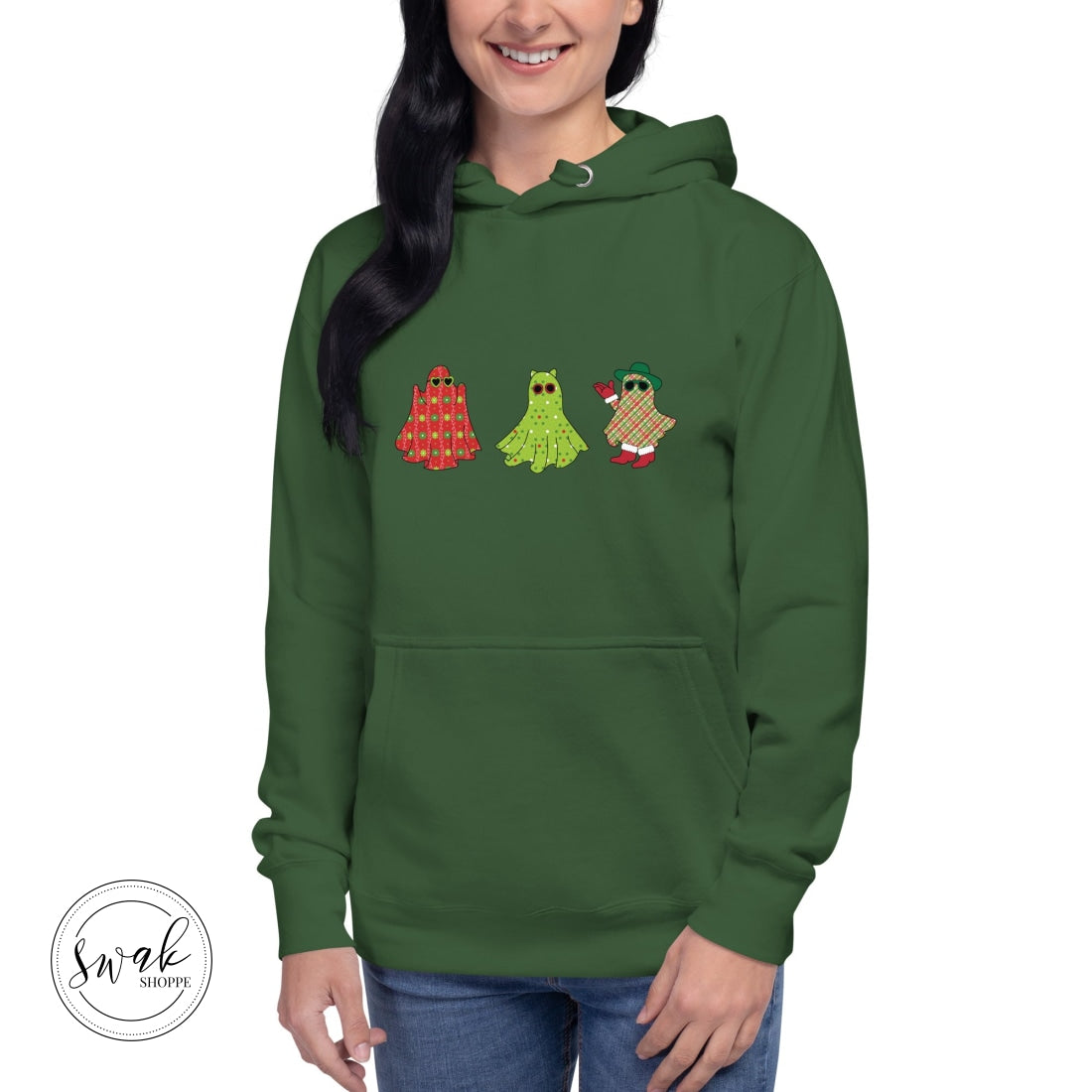 Holiday Festive Ghosts Unisex Hoodie