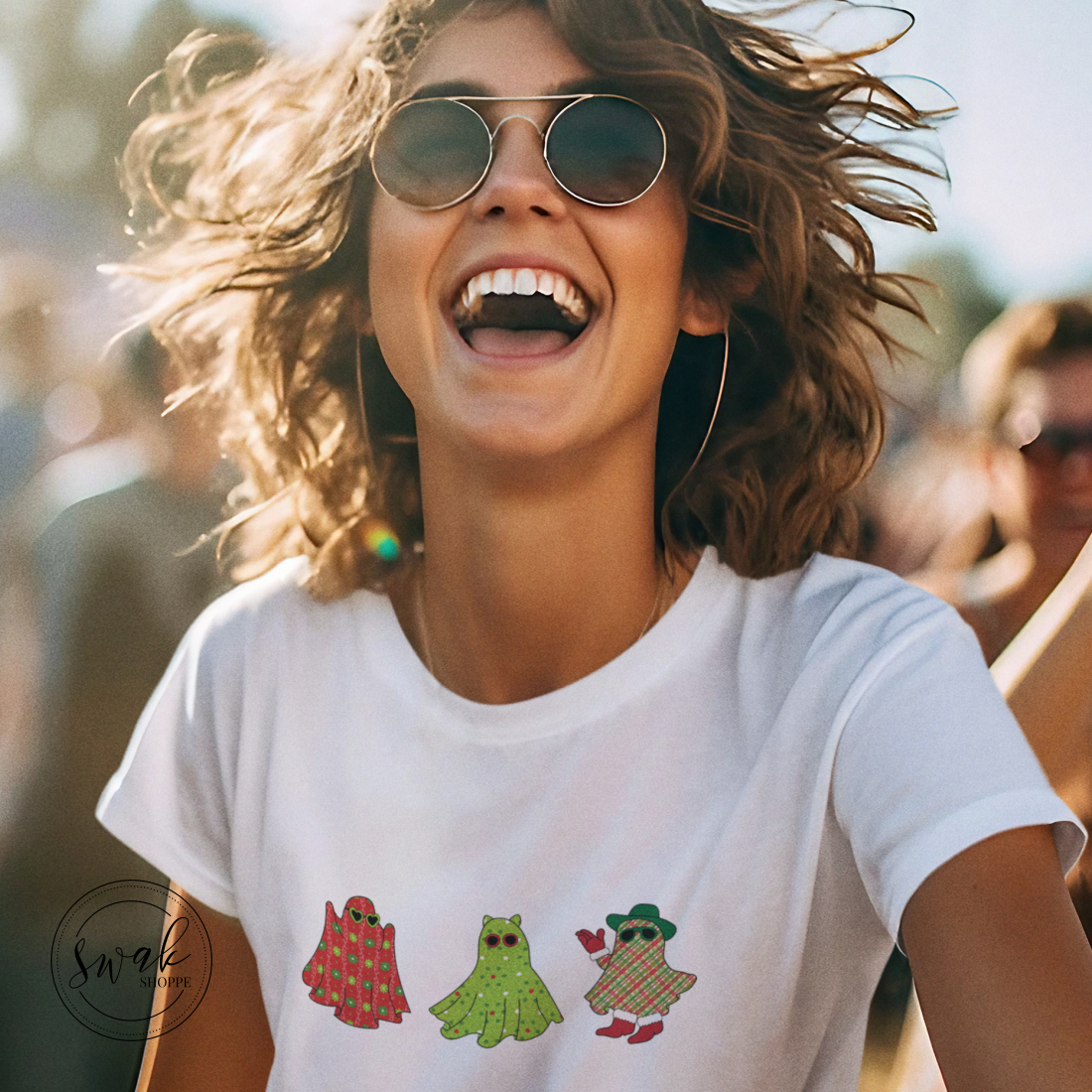 Holiday Festive Ghosts Unisex T-Shirt