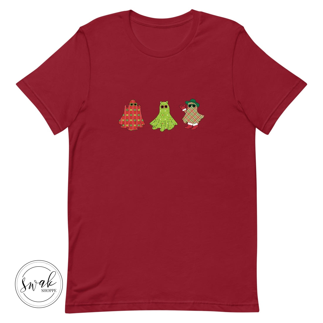 Holiday Festive Ghosts Unisex T-Shirt Cardinal / Xs
