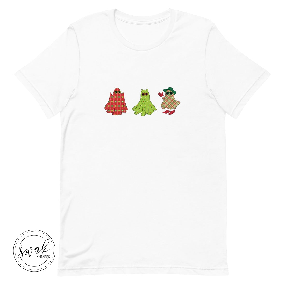 Holiday Festive Ghosts Unisex T-Shirt White / Xs