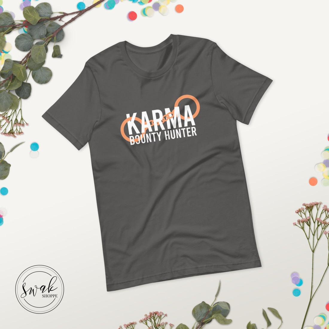Karma Bounty Hunter White Logo Unisex T-Shirt