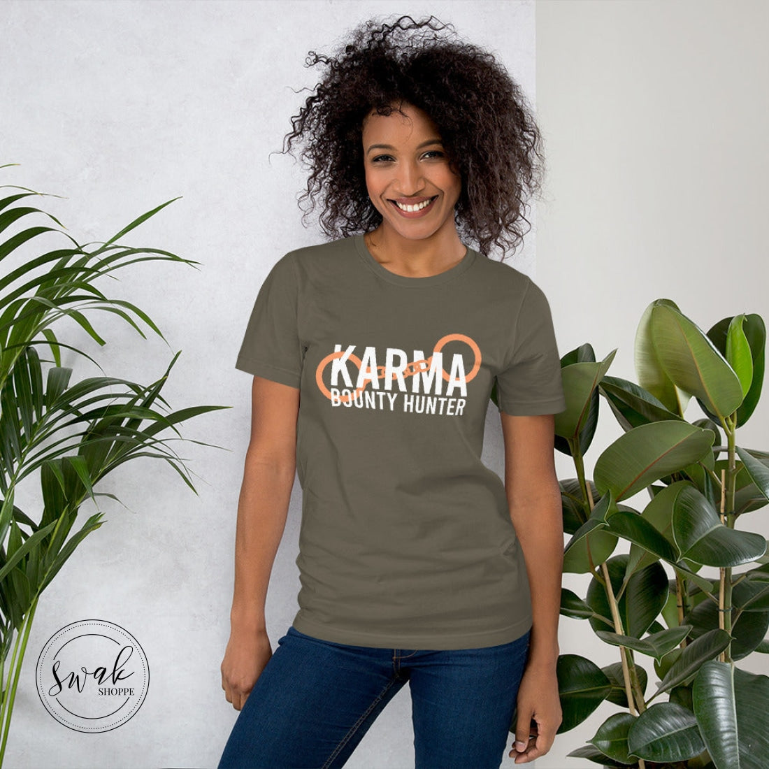 Karma Bounty Hunter White Logo Unisex T-Shirt