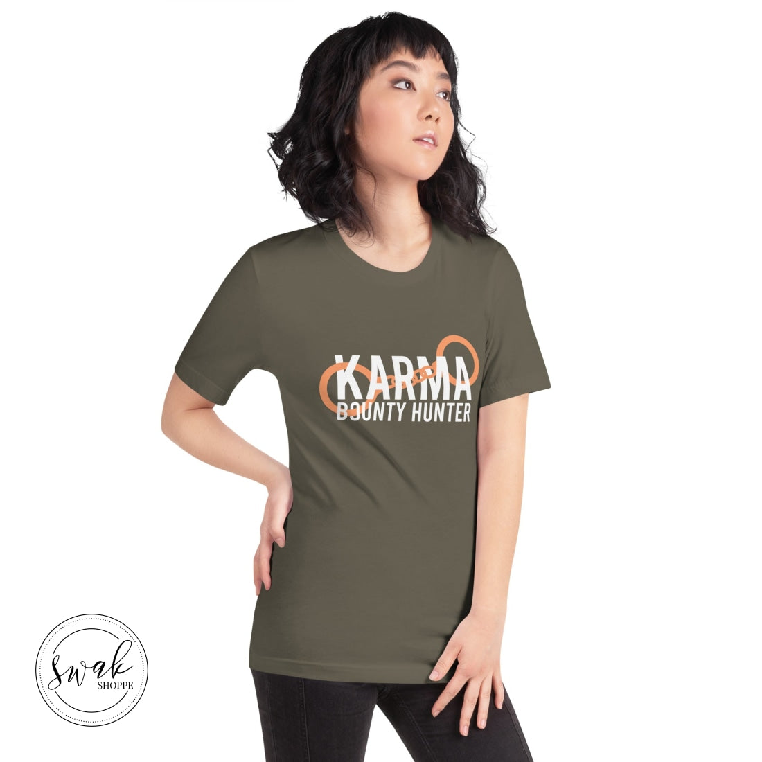 Karma Bounty Hunter White Logo Unisex T-Shirt