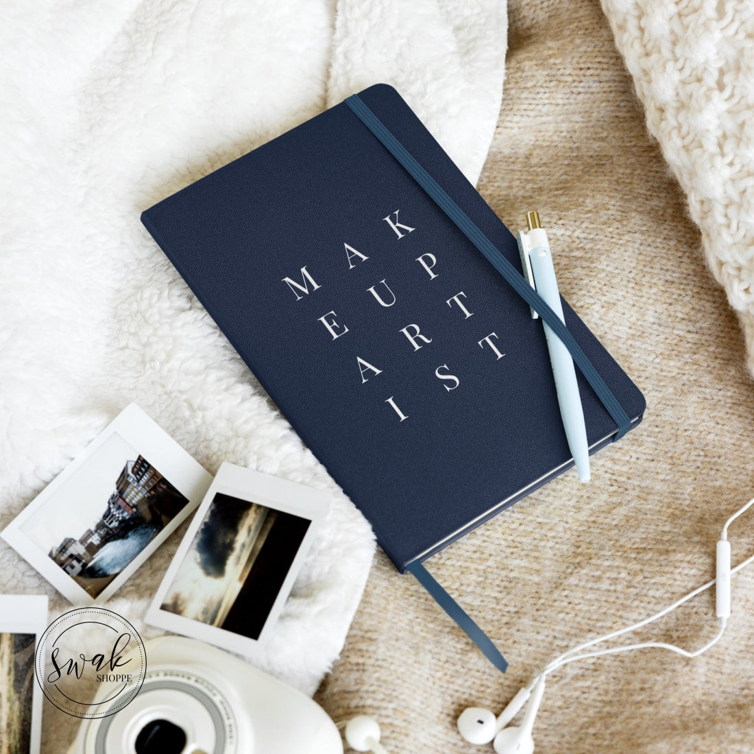 Makeup Artist Mua Text Hardcover Bound Notebook