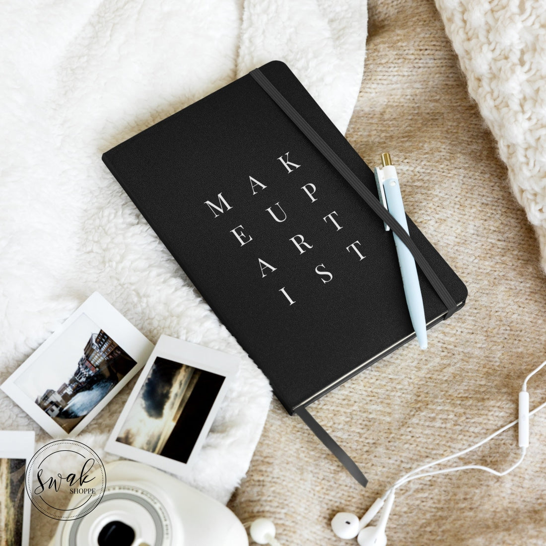 Makeup Artist Mua Text Hardcover Bound Notebook