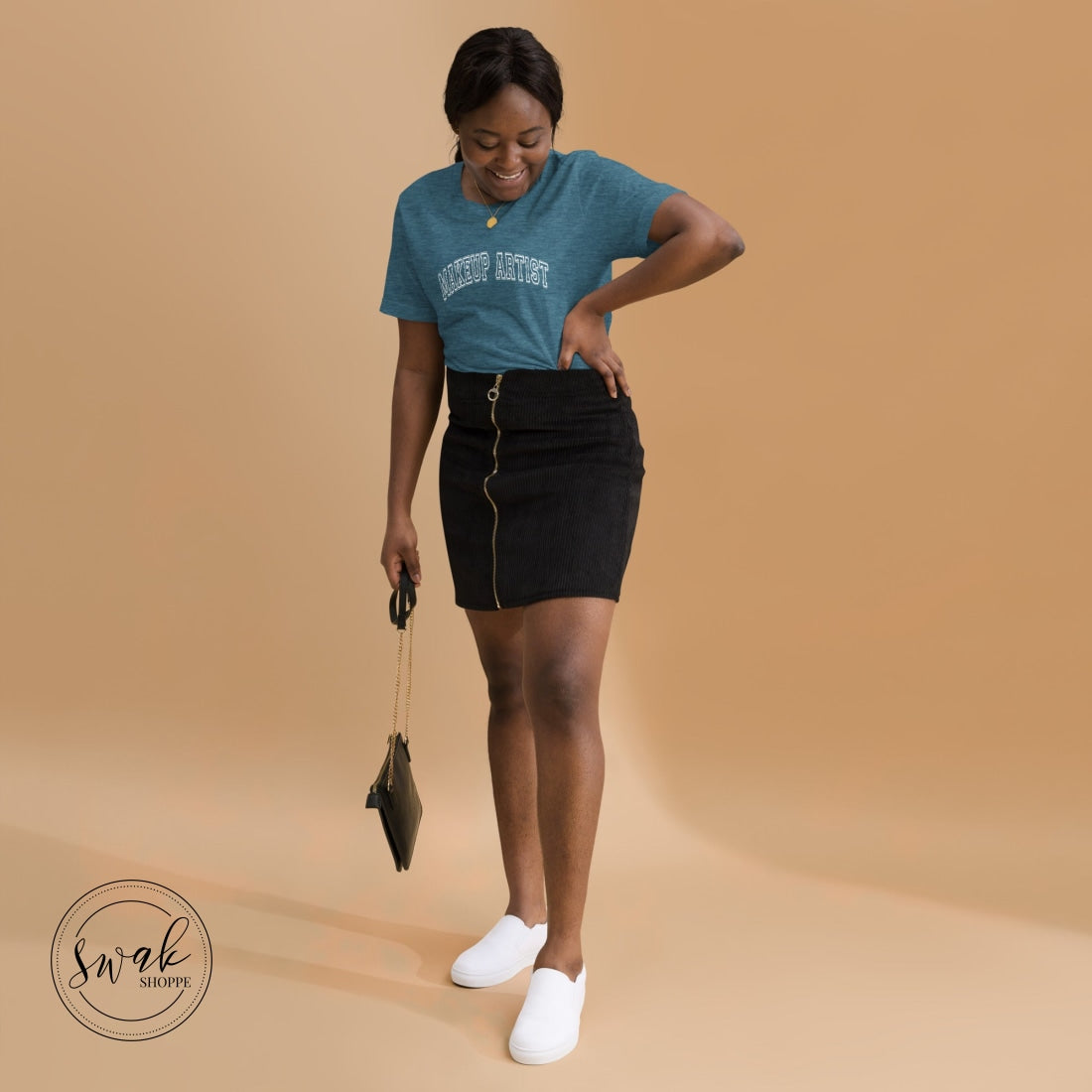 Mua Makeup Artist Varsity Unisex T-Shirt Heather Deep Teal / S
