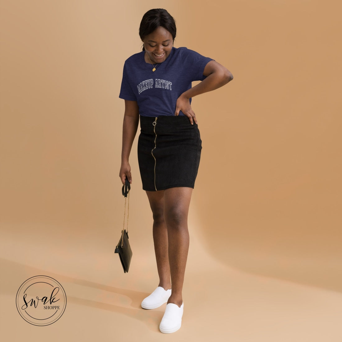 Mua Makeup Artist Varsity Unisex T-Shirt Heather Midnight Navy / Xs
