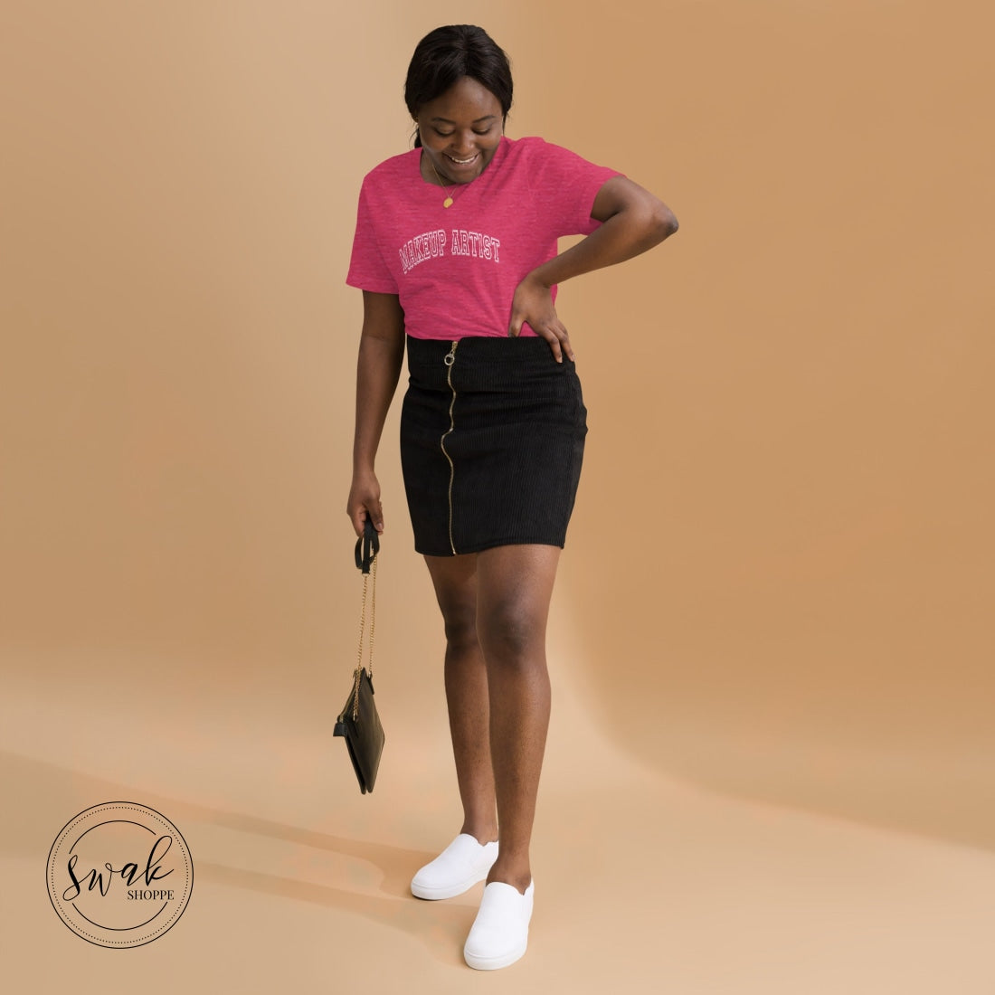 Mua Makeup Artist Varsity Unisex T-Shirt Heather Raspberry / S