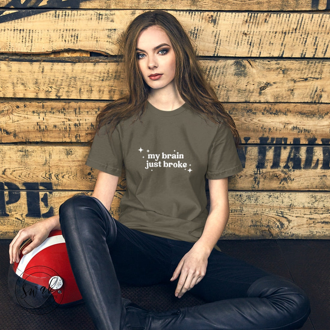 My Brain Just Broke Unisex T-Shirt Army / S