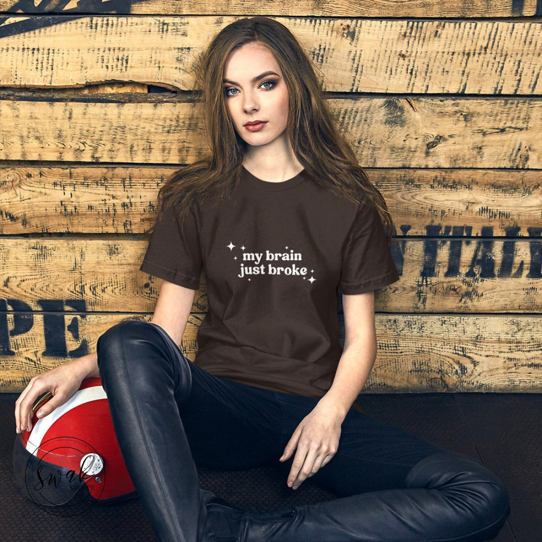 My Brain Just Broke Unisex T-Shirt Brown / S
