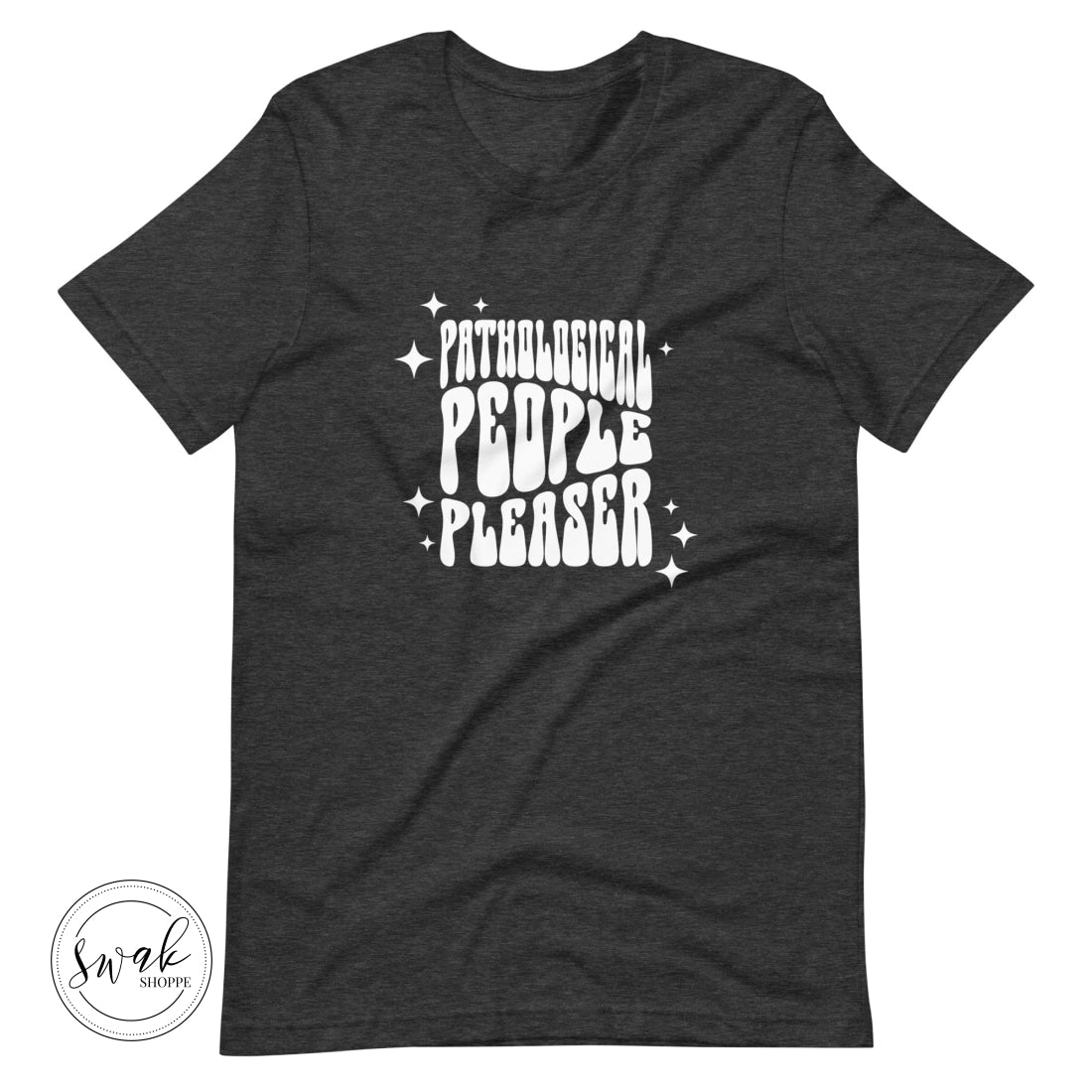 Pathological People Pleaser Retro White Wavy Logo Unisex T-Shirt