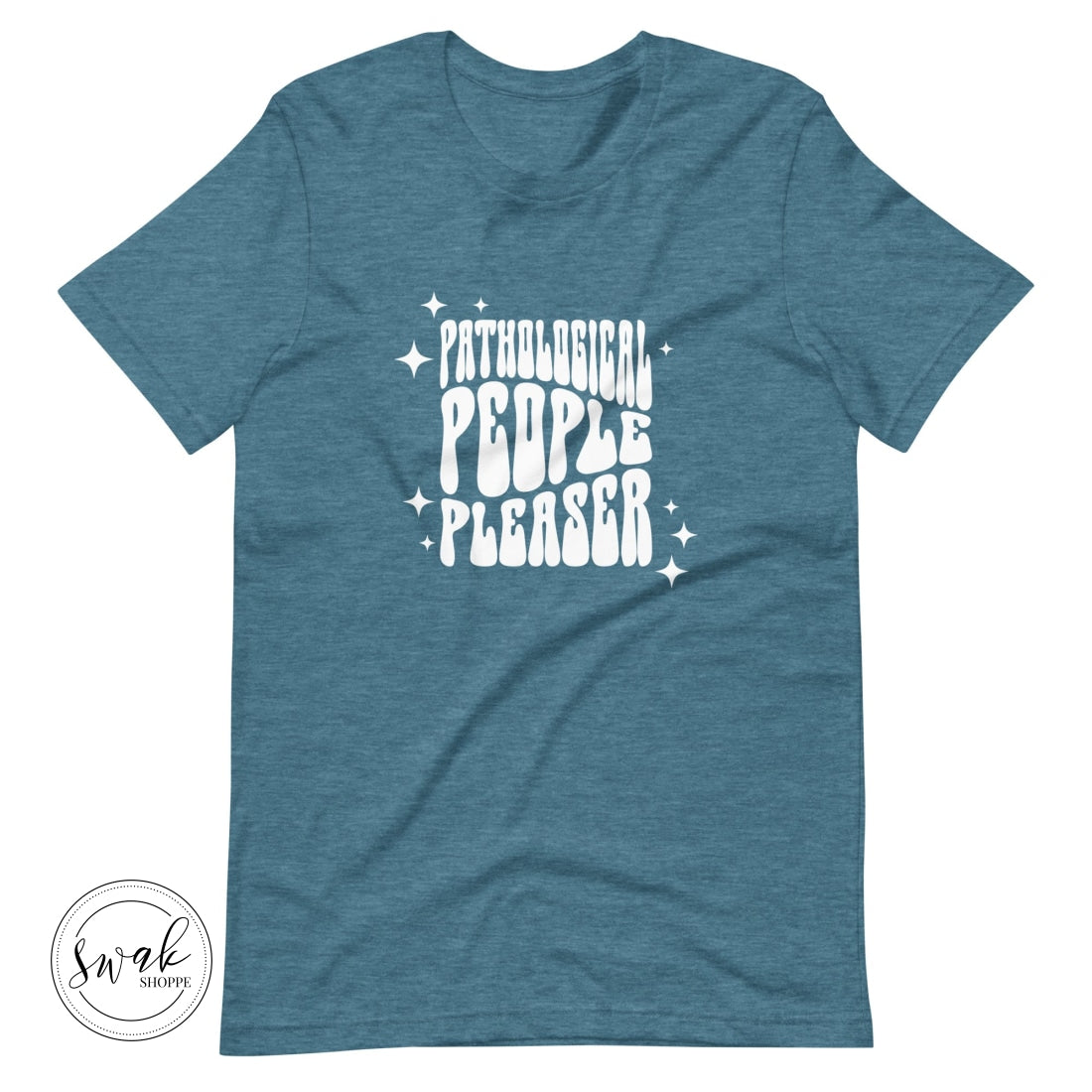 Pathological People Pleaser Retro White Wavy Logo Unisex T-Shirt