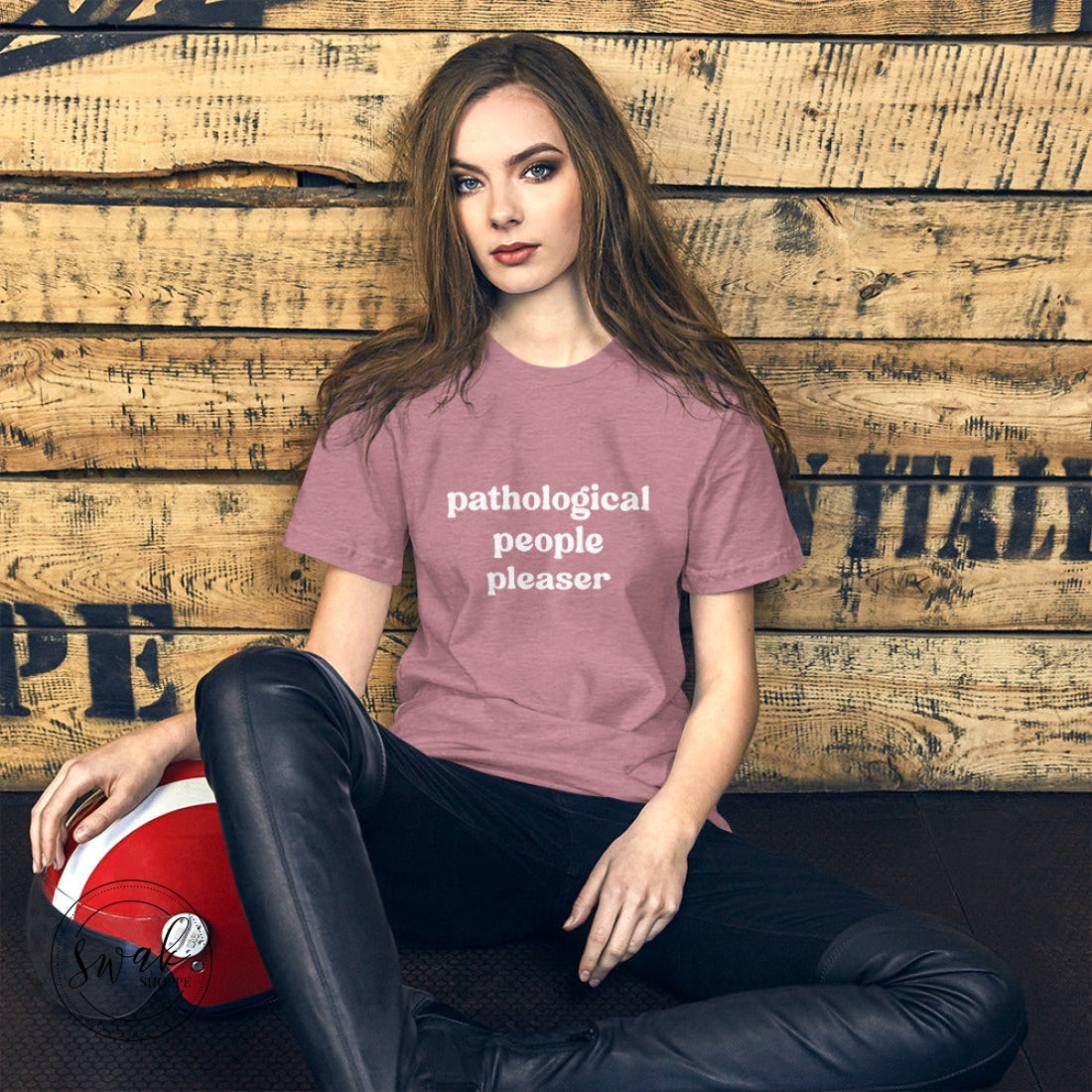 Pathological People Pleaser Unisex T-Shirt Heather Orchid / S