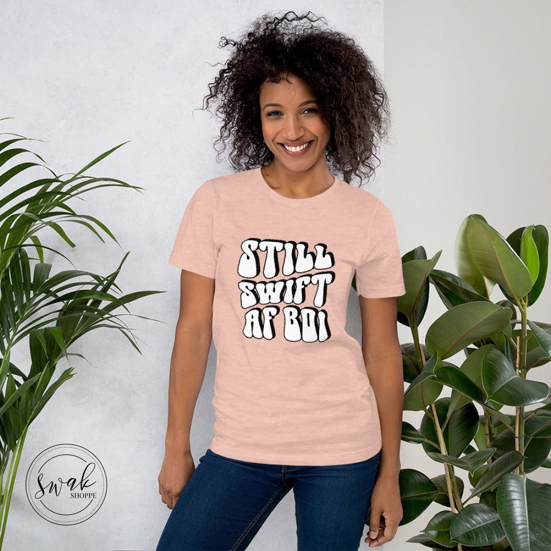 Still Swift Af Boi Unisex T-Shirt Heather Prism Peach / Xs
