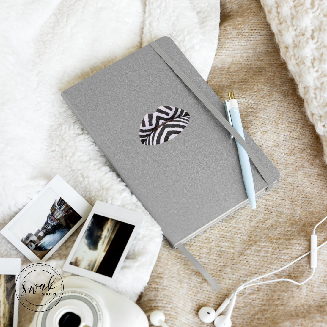 Swak Beauty Chevron Swimsuit Lip Art Hardcover Bound Notebook