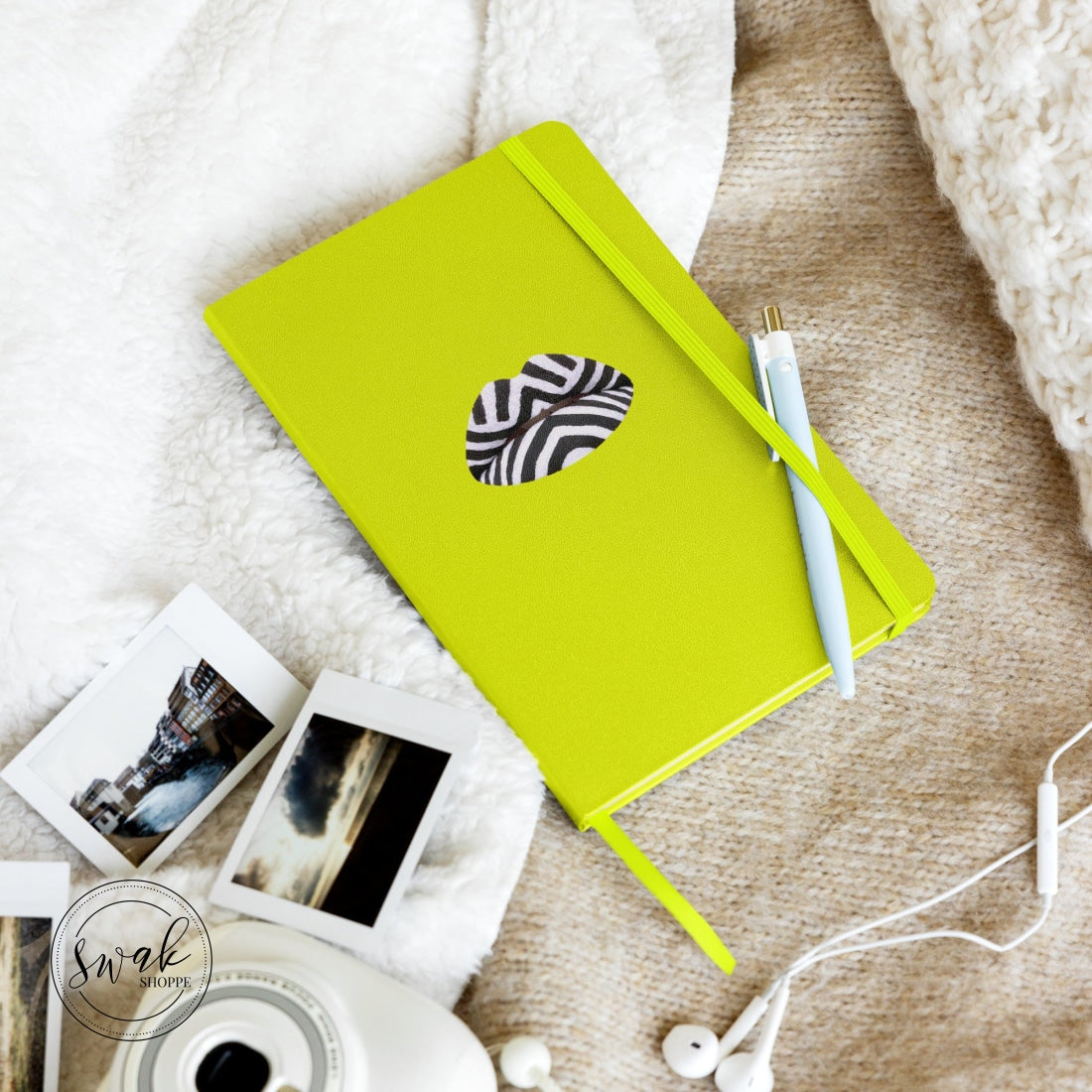 Swak Beauty Chevron Swimsuit Lip Art Hardcover Bound Notebook