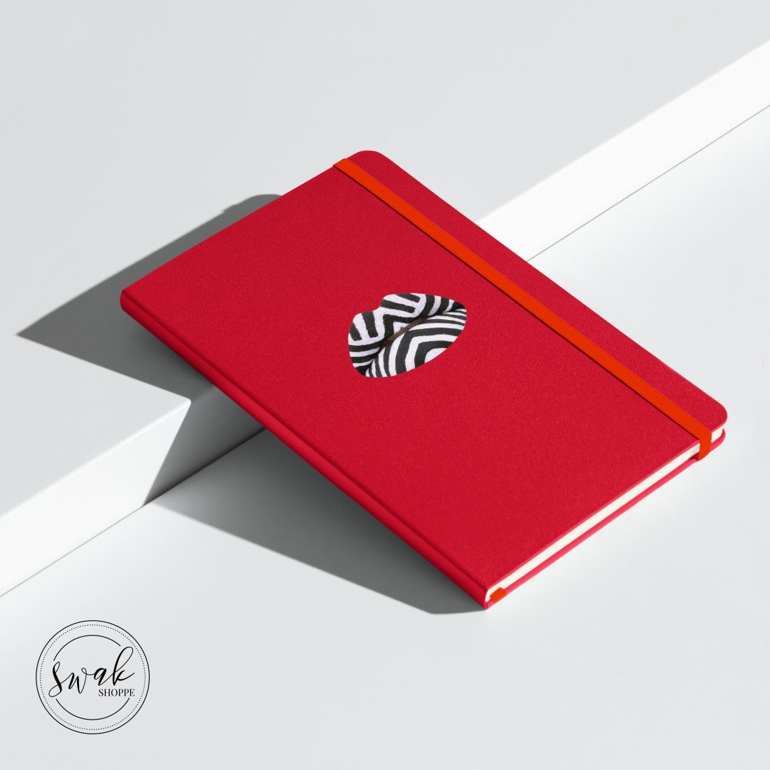 Swak Beauty Chevron Swimsuit Lip Art Hardcover Bound Notebook