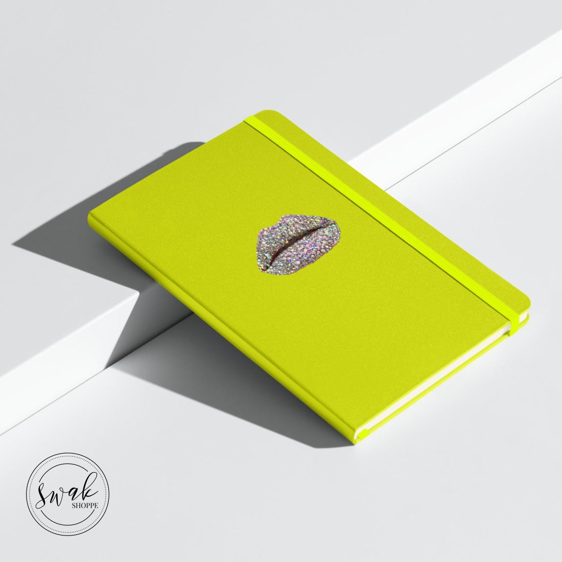 Swak Beauty Rhinestone Crystal Lip Art Hardcover Bound Notebook