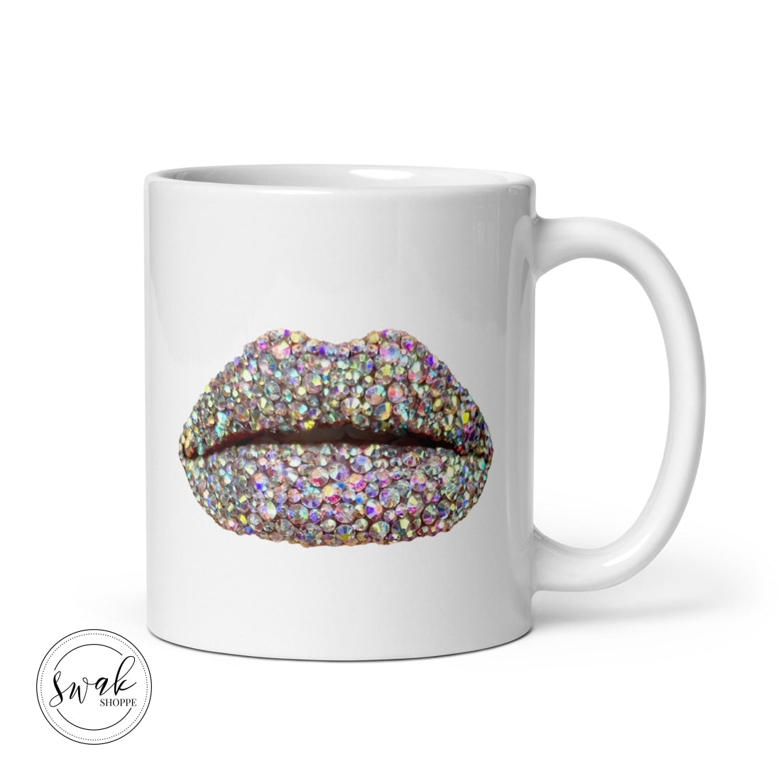Swak Beauty Rhinestone Crystal Lip Art Mug