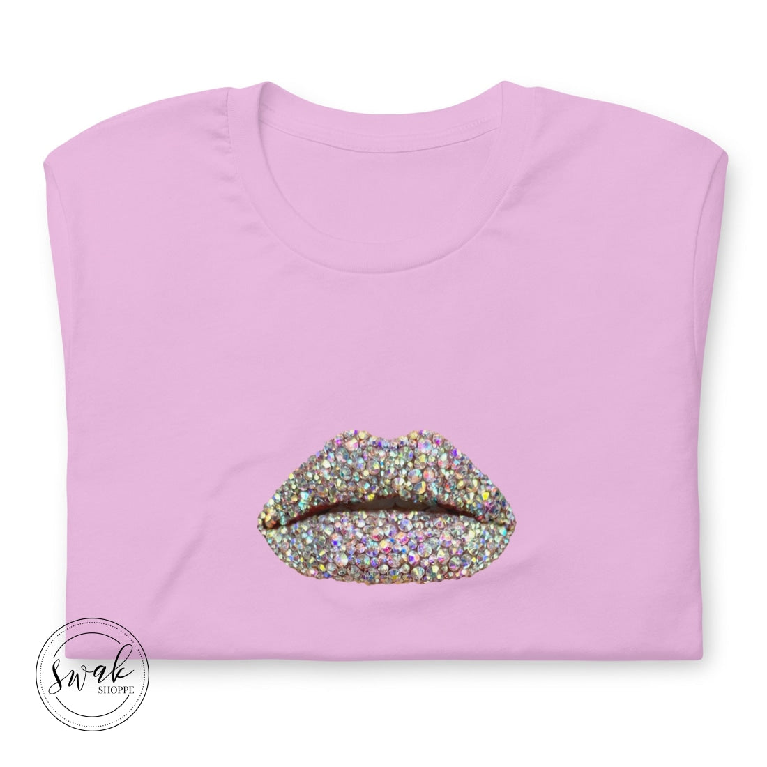 Swak Beauty Rhinestone Crystal Lip Art Unisex T-Shirt