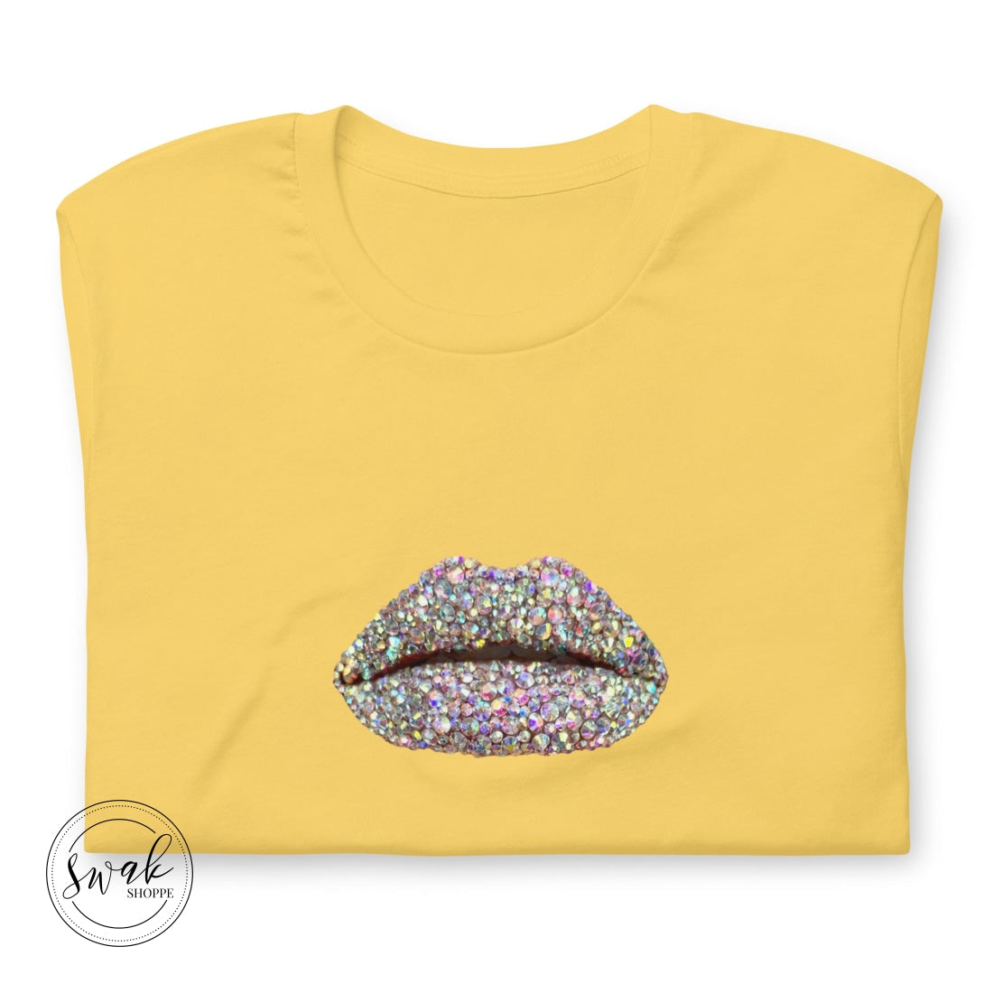 Swak Beauty Rhinestone Crystal Lip Art Unisex T-Shirt