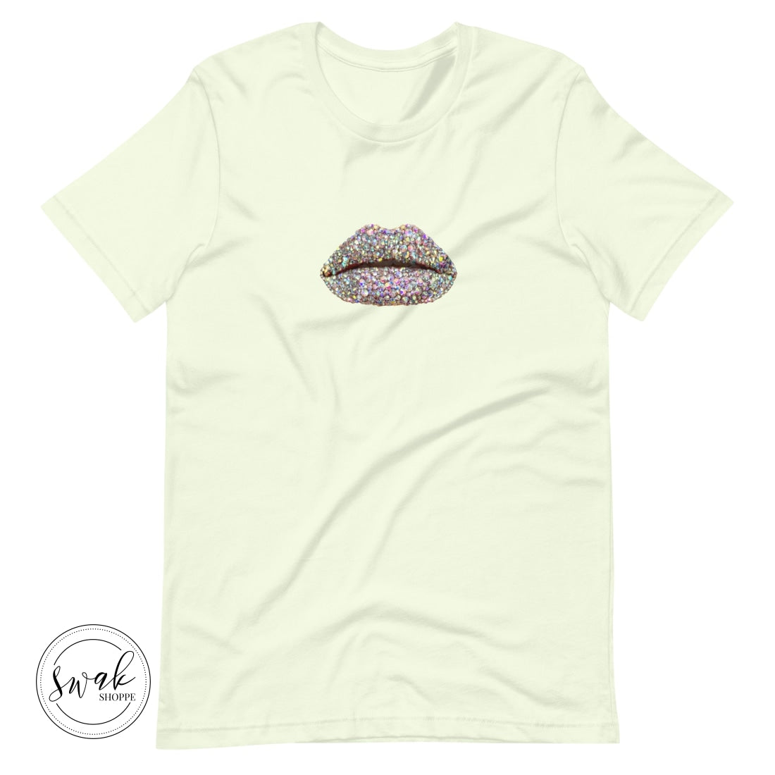Swak Beauty Rhinestone Crystal Lip Art Unisex T-Shirt