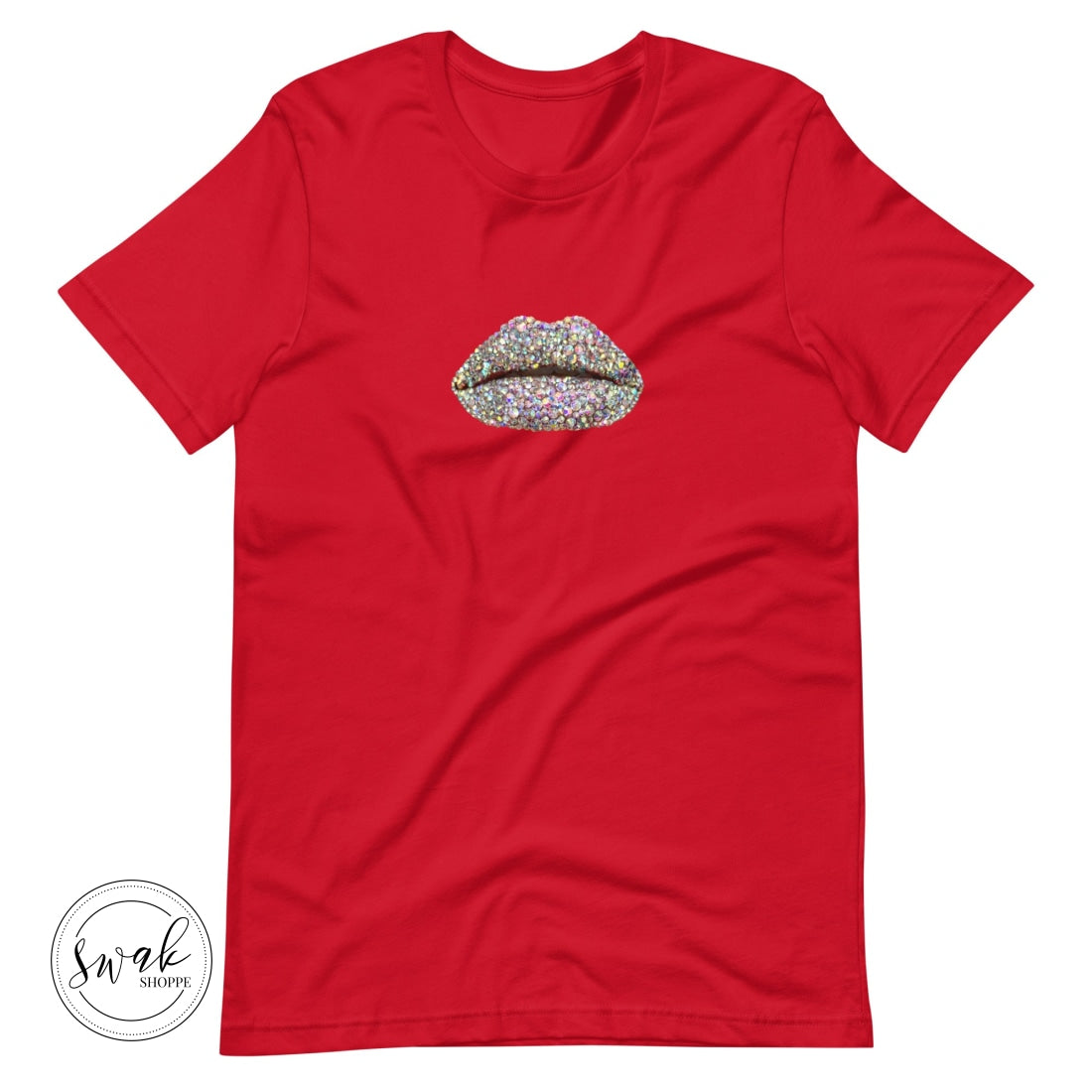 Swak Beauty Rhinestone Crystal Lip Art Unisex T-Shirt