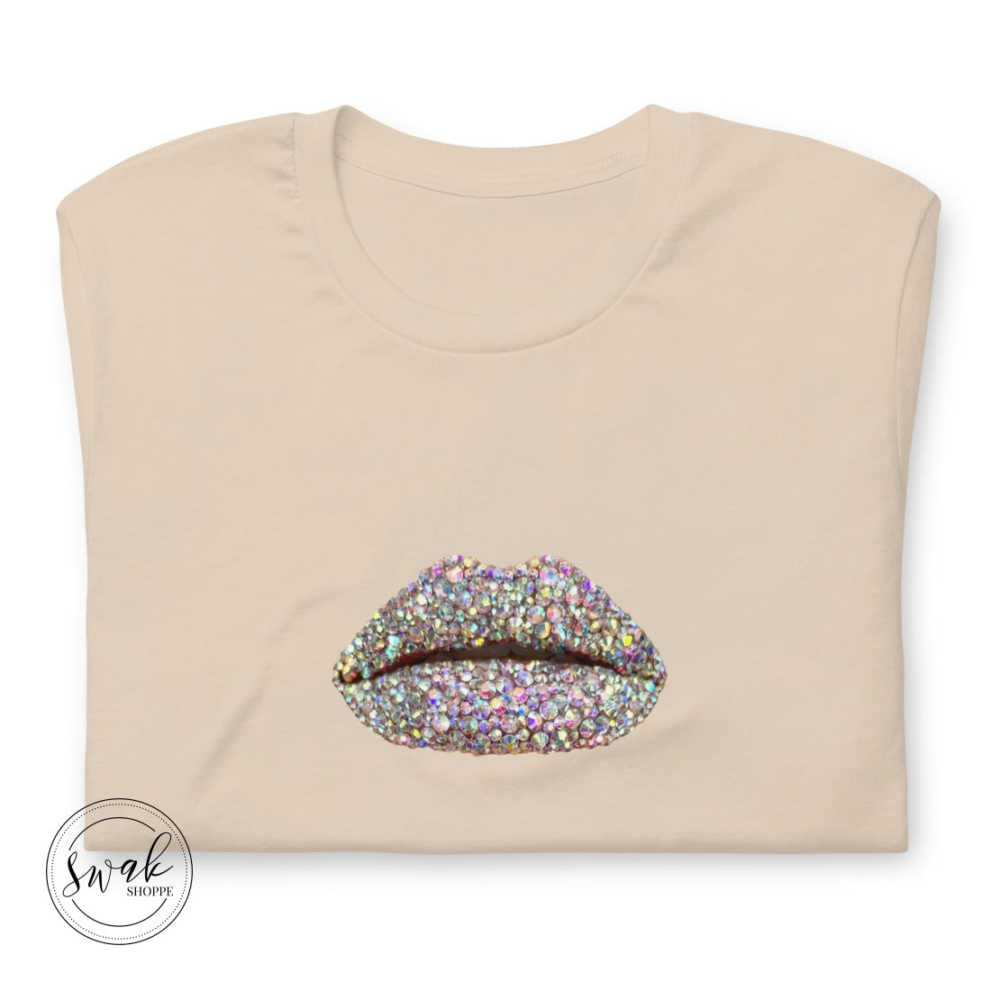 Swak Beauty Rhinestone Crystal Lip Art Unisex T-Shirt