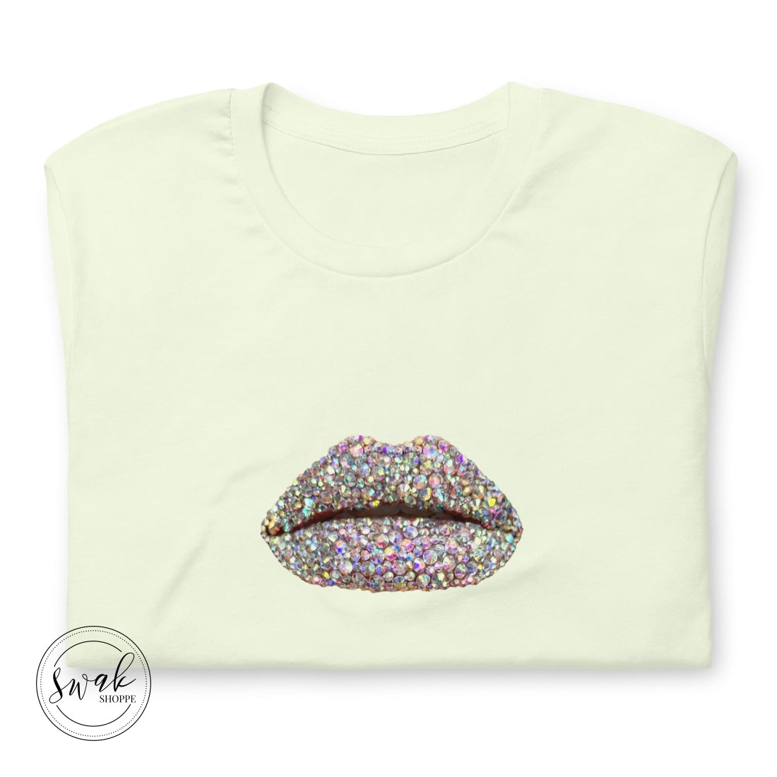Swak Beauty Rhinestone Crystal Lip Art Unisex T-Shirt