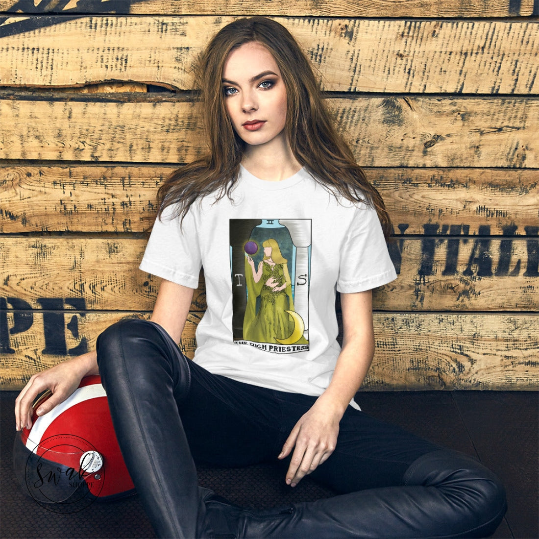 Taylor + Tarot The High Priestess Unisex T-Shirt White / Xs