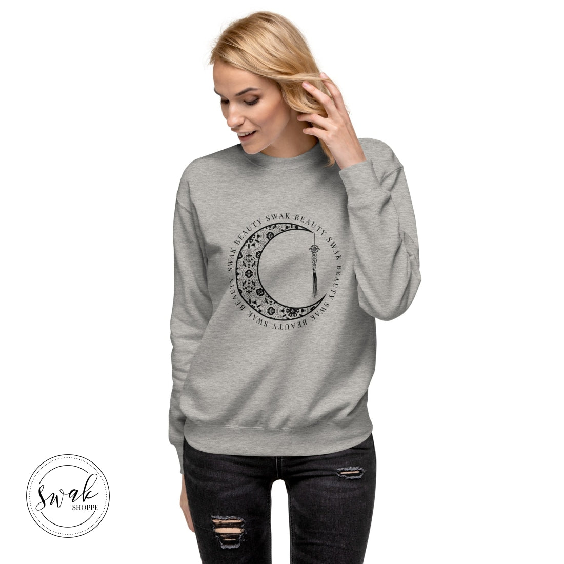 Boho Moon Flower Swak Beauty Mua Unisex Fashion Sweatshirt