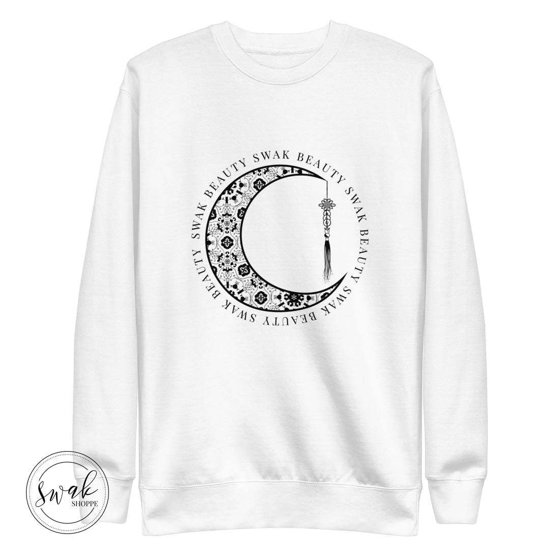 Boho Moon Flower Swak Beauty Mua Unisex Fashion Sweatshirt White / S