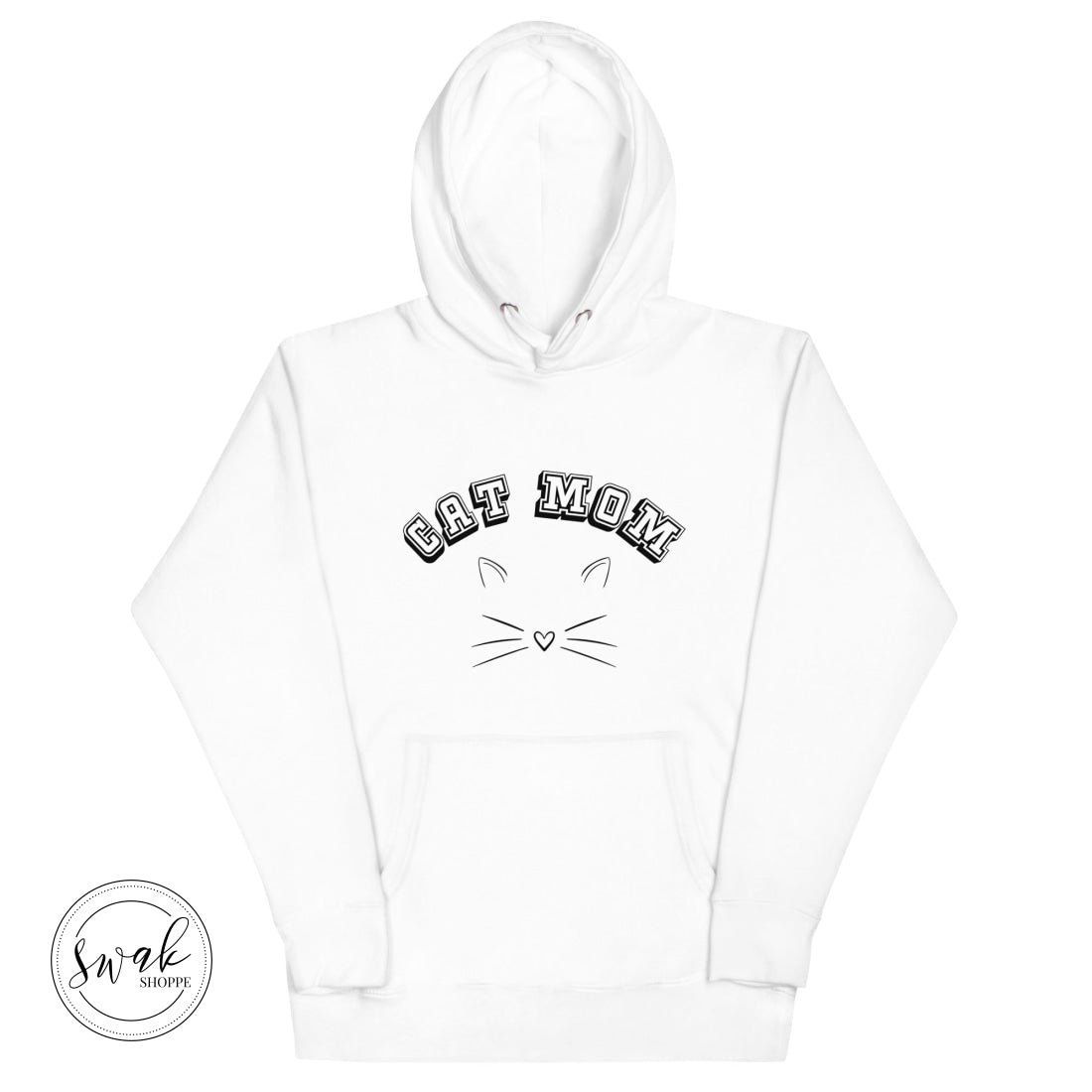 Cat Mom Collegiate Sketch Unisex Hoodie