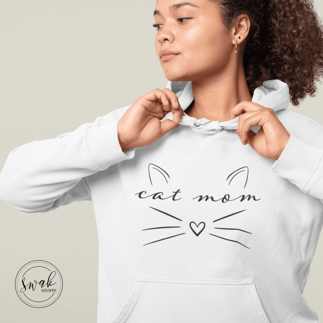 Cat Mom Sketch Unisex Hoodie