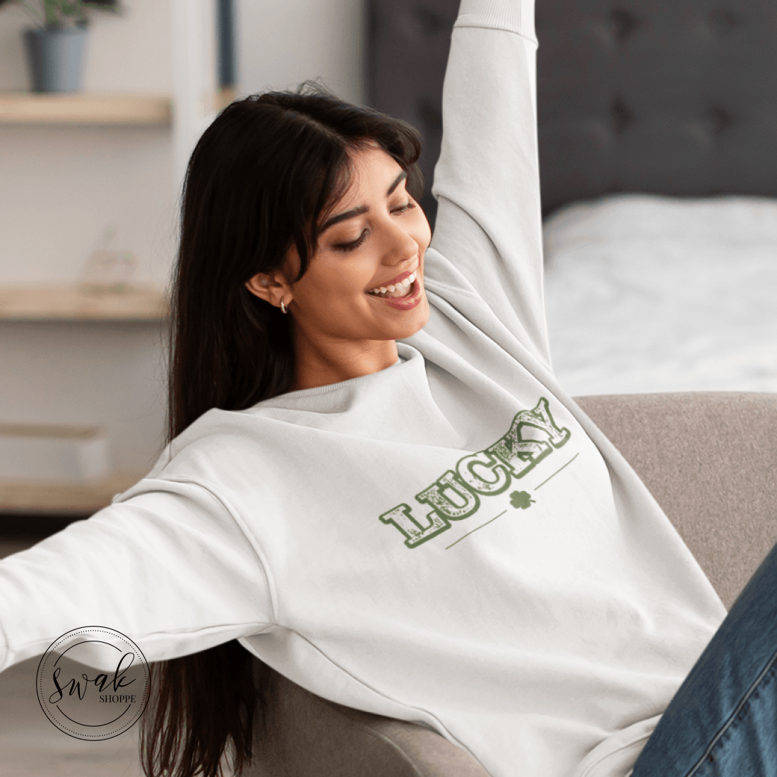 Lucky Shamrock Saloon Logo Unisex Fashion Sweatshirt