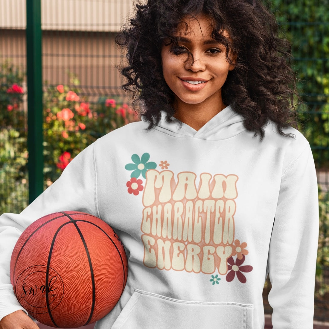 Main Character Energy Groovy 3D Retro Flower Unisex Hoodie