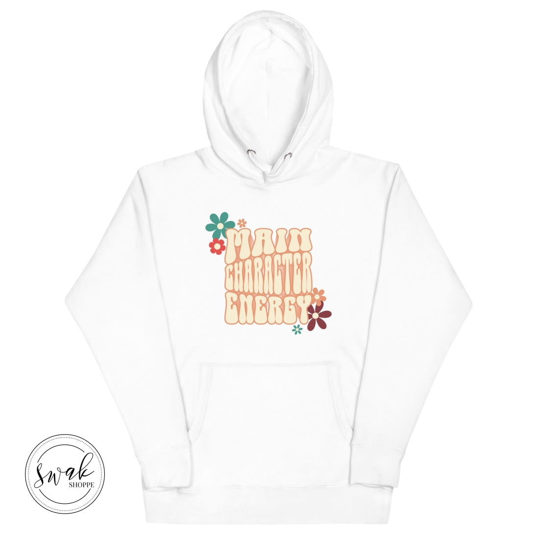 Main Character Energy Groovy 3D Retro Flower Unisex Hoodie S