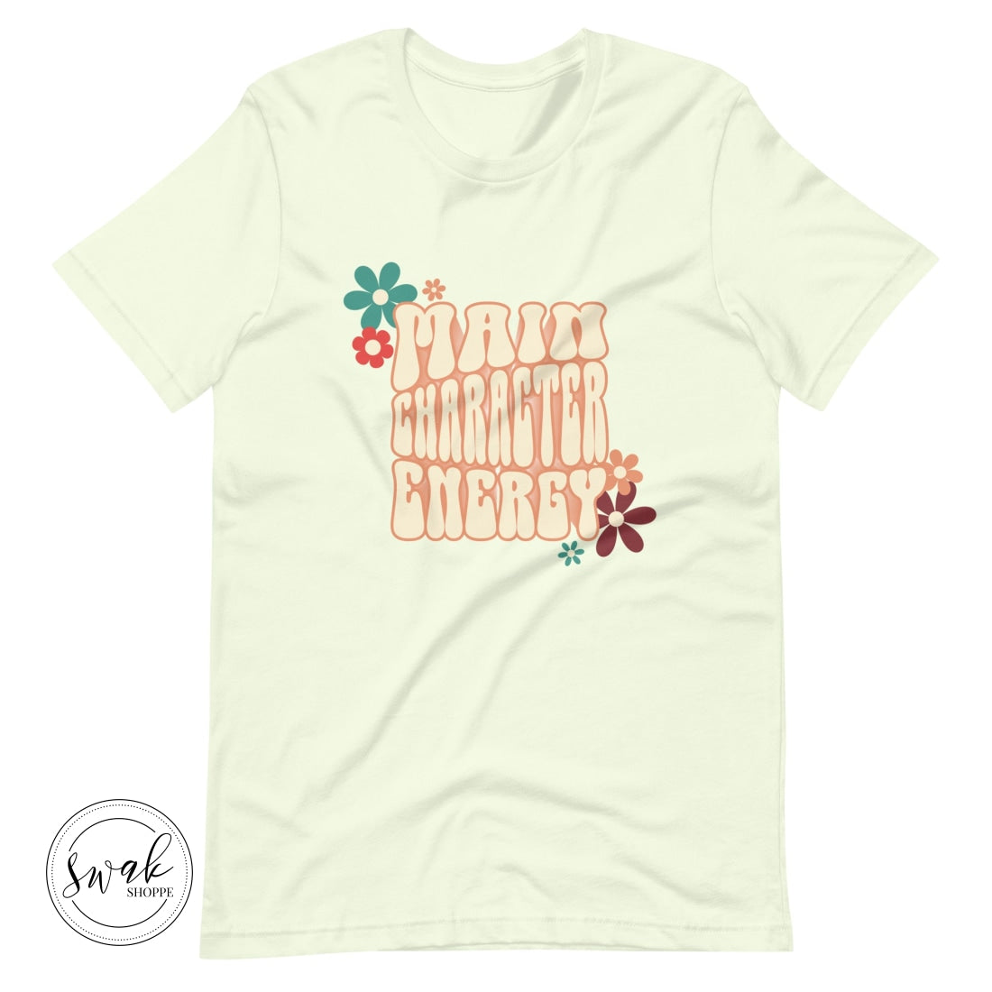 Main Character Energy Groovy 3D Retro Flower Unisex T-Shirt