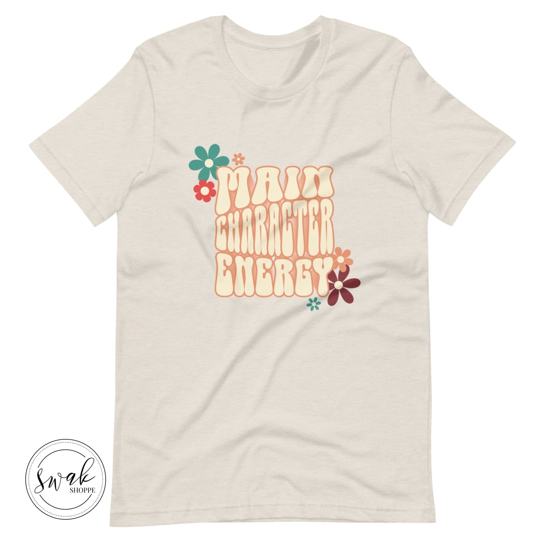 Main Character Energy Groovy 3D Retro Flower Unisex T-Shirt