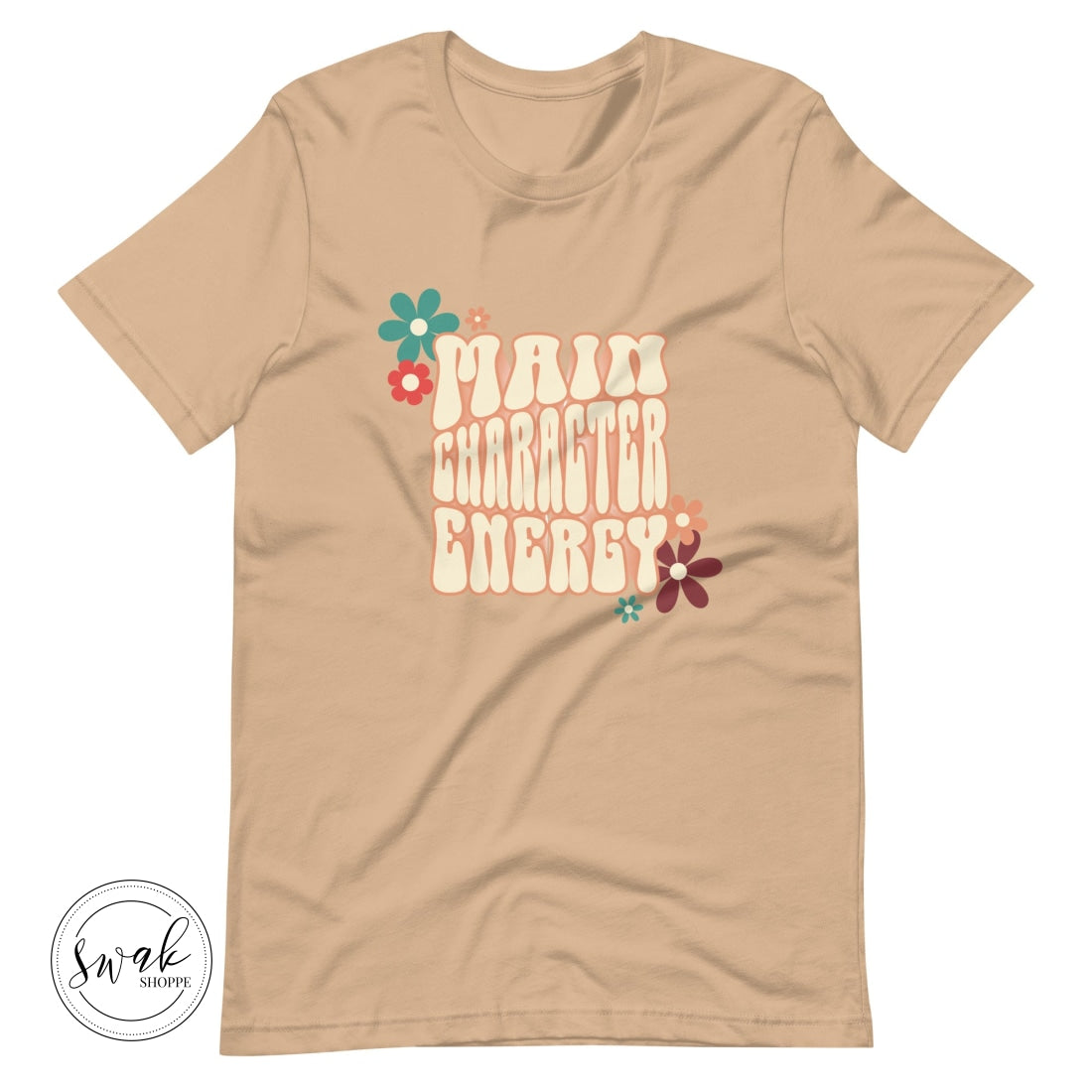 Main Character Energy Groovy 3D Retro Flower Unisex T-Shirt