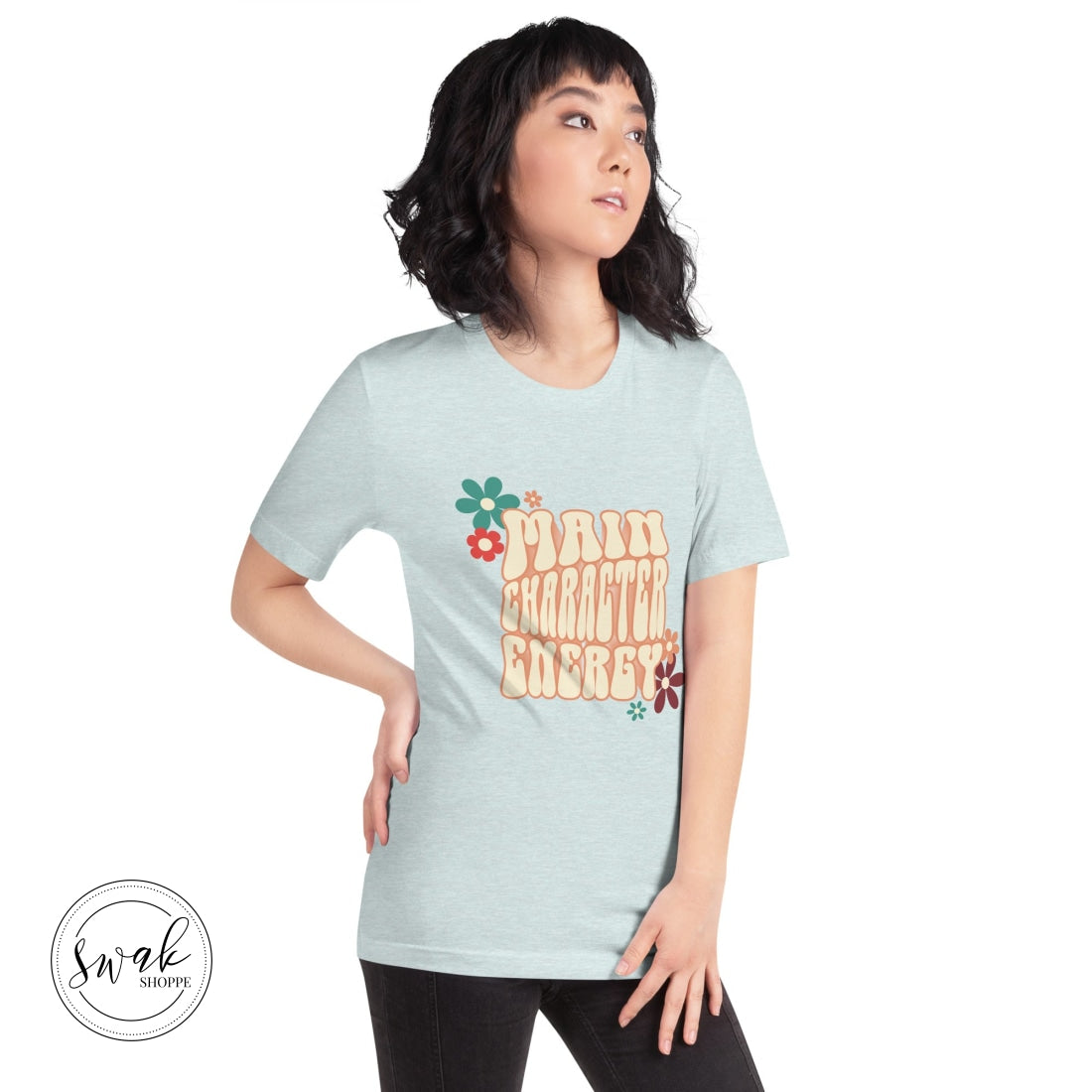 Main Character Energy Groovy 3D Retro Flower Unisex T-Shirt