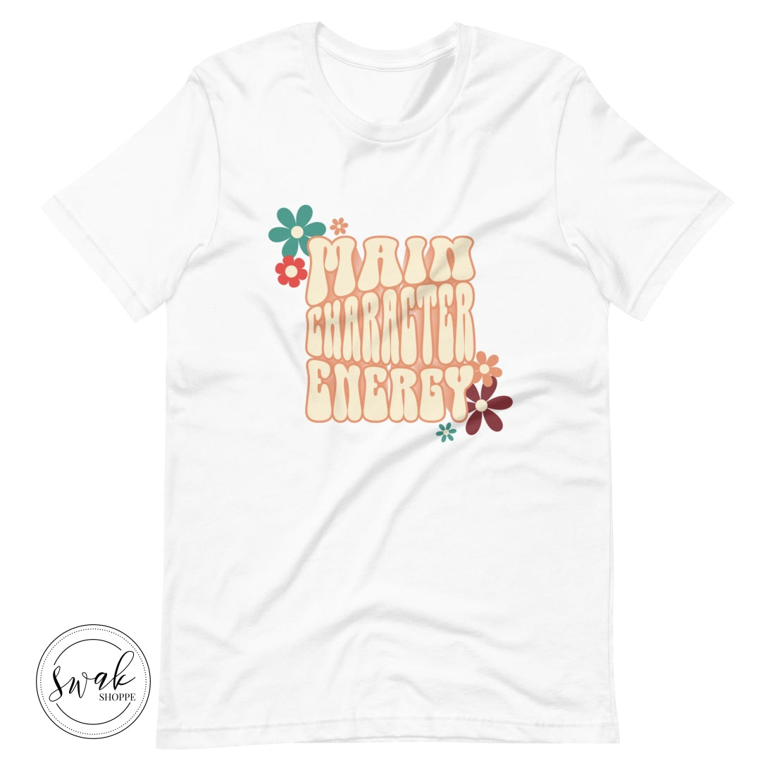 Main Character Energy Groovy 3D Retro Flower Unisex T-Shirt