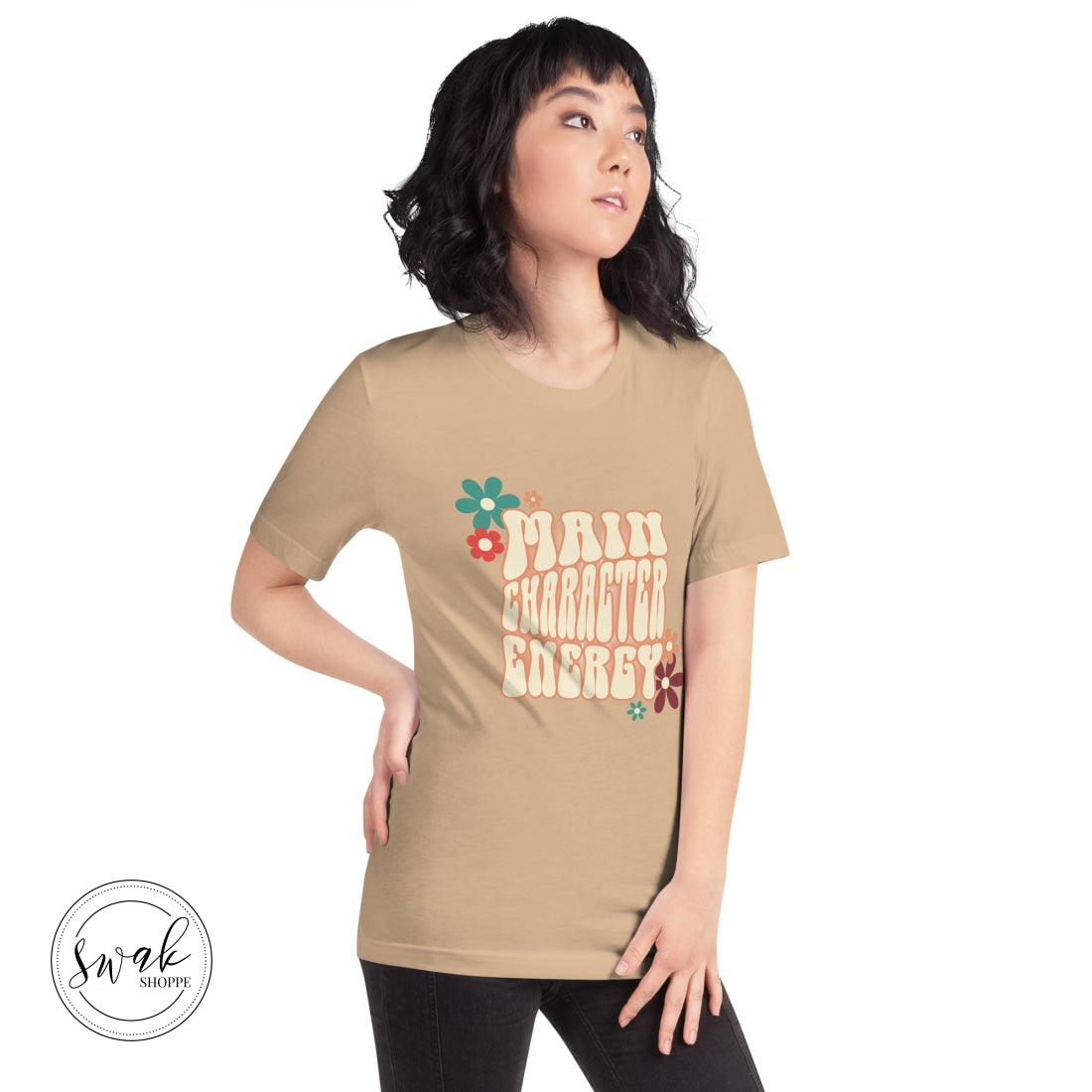Main Character Energy Groovy 3D Retro Flower Unisex T-Shirt