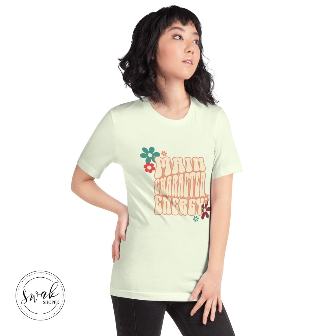 Main Character Energy Groovy 3D Retro Flower Unisex T-Shirt