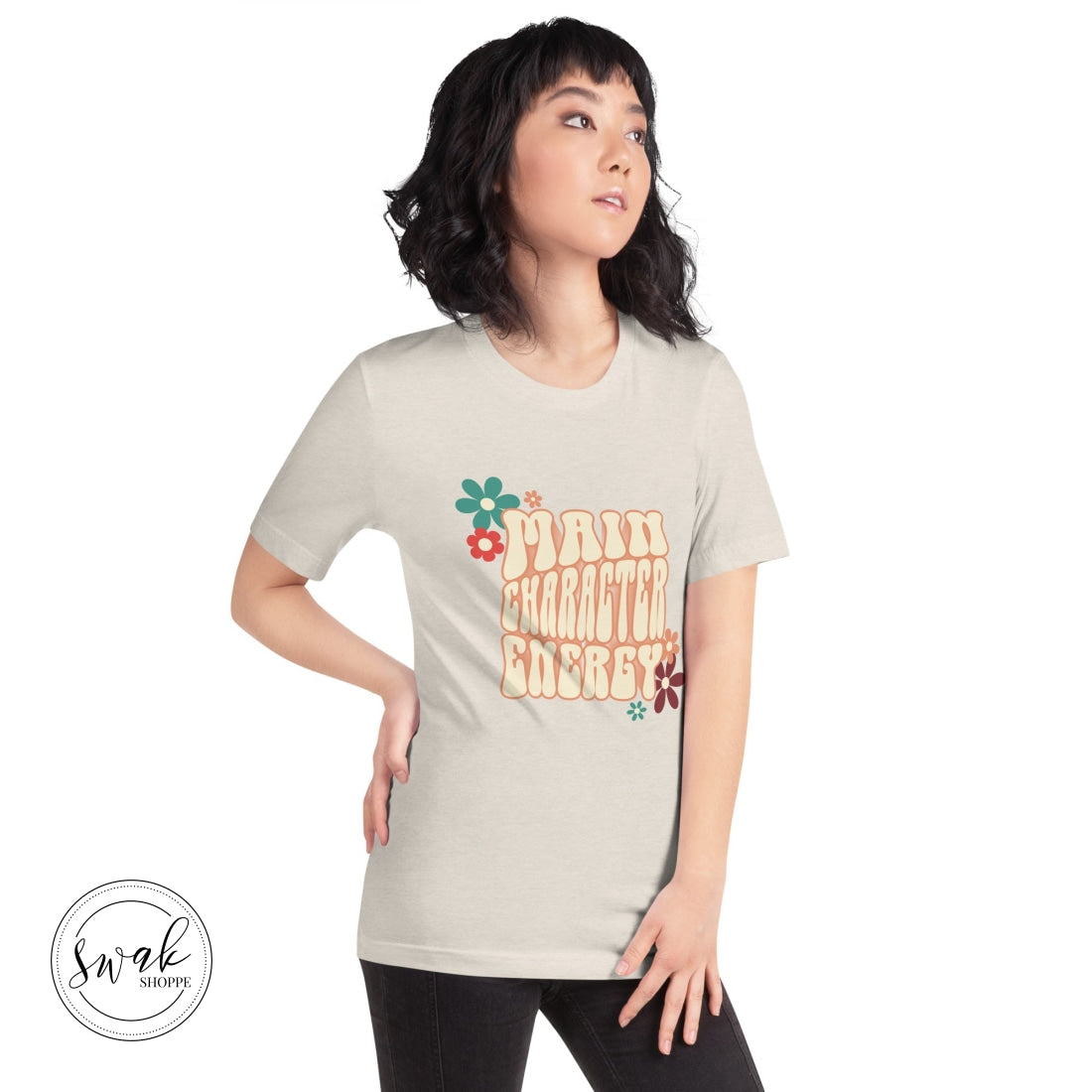Main Character Energy Groovy 3D Retro Flower Unisex T-Shirt