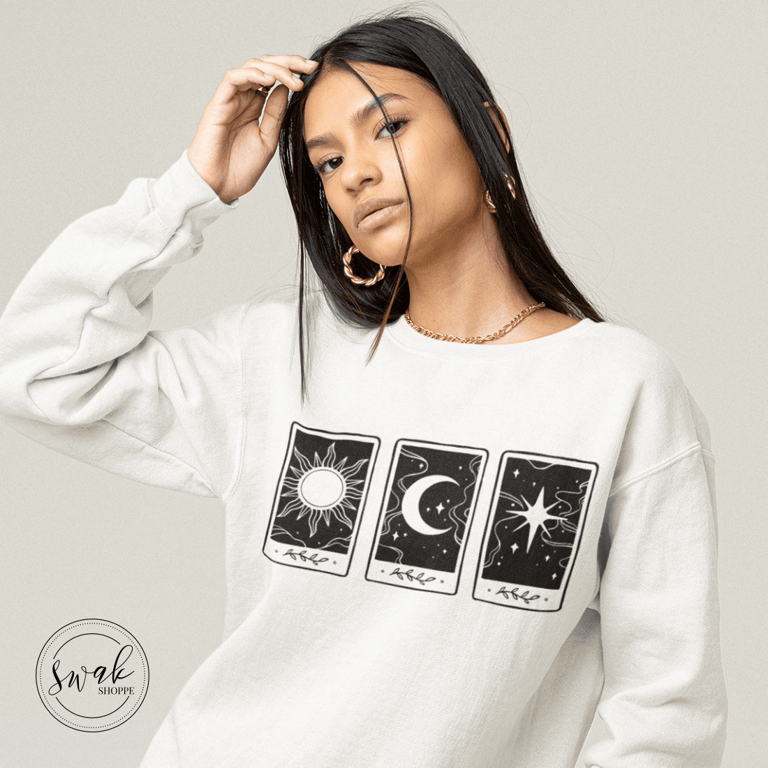 Sun Moon & Stars Triple Tarot Unisex Fashion Sweatshirt