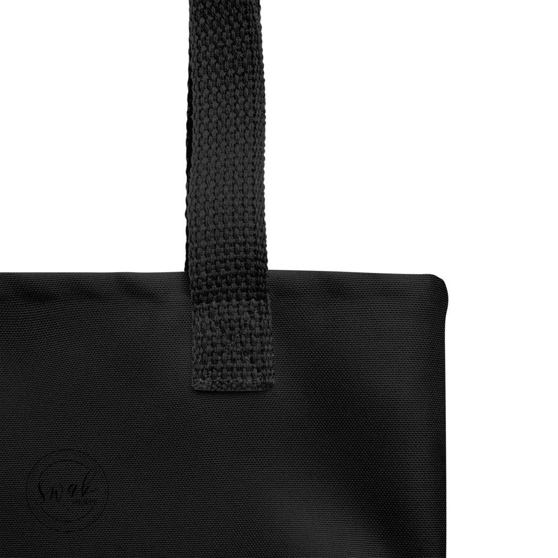 Swak Beauty Lips Circles Collage Black Tote Bag