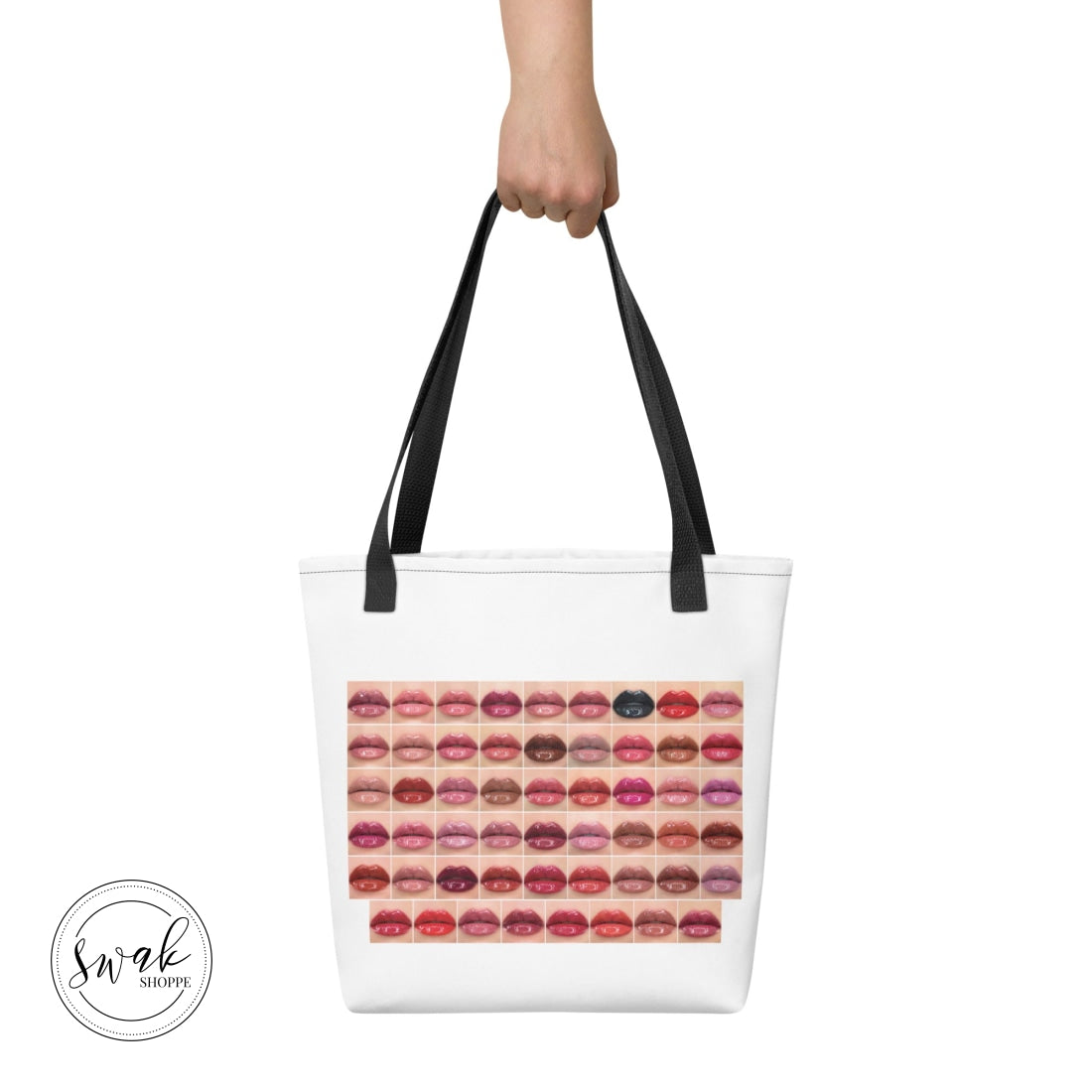 Swak Beauty Lips Collage White Tote Bag