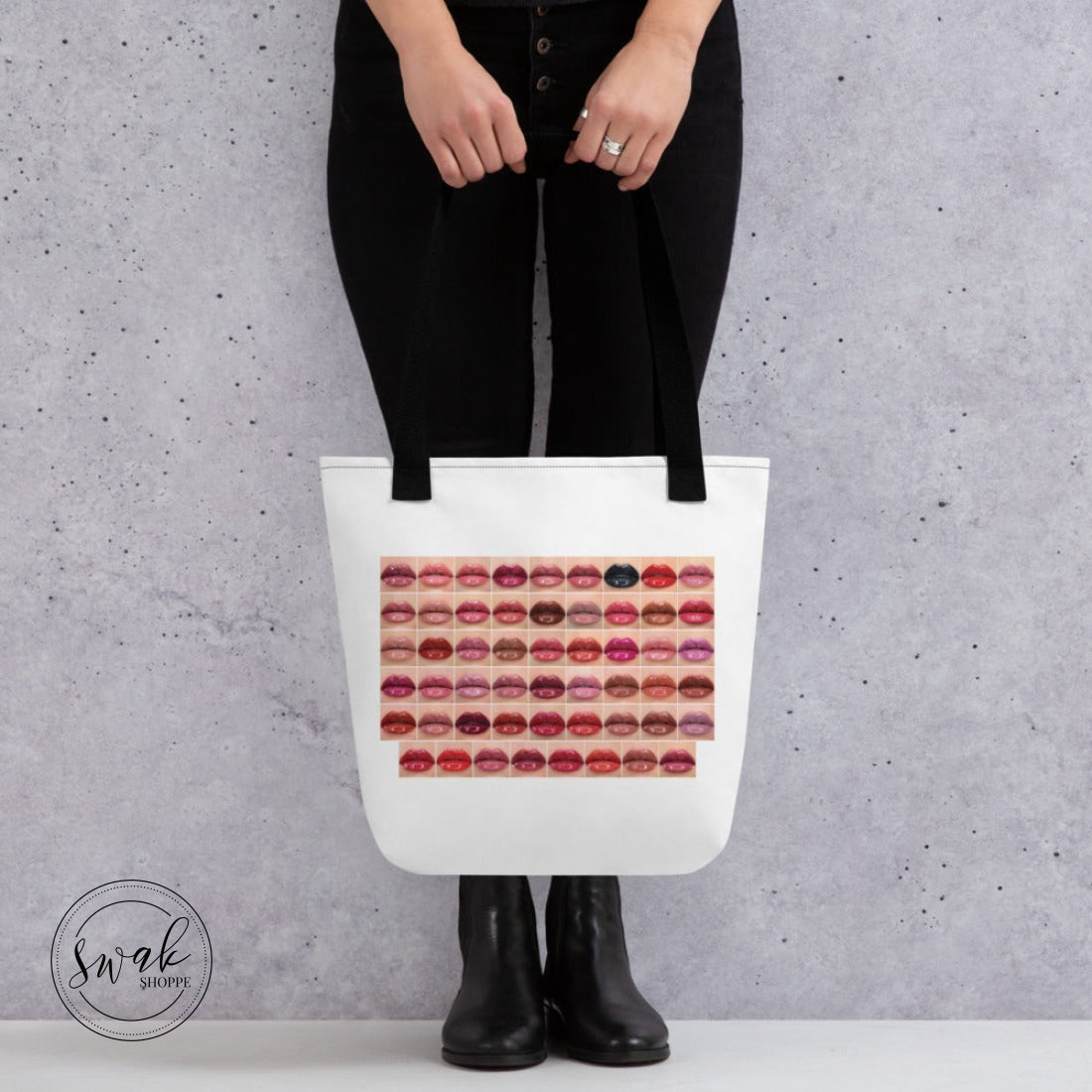 Swak Beauty Lips Collage White Tote Bag